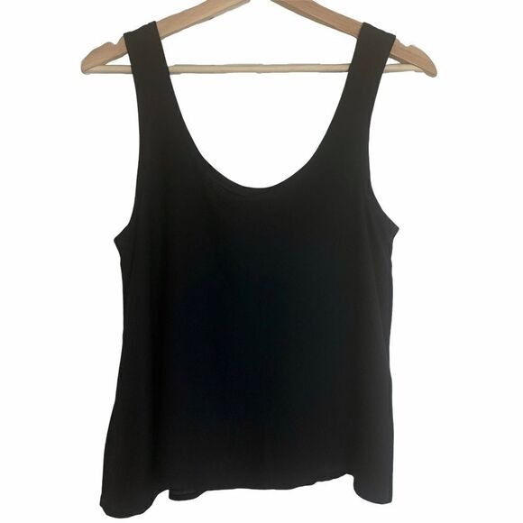 Roxy Black Crop Tank Top w Aztec Detail - Picture 3 of 3